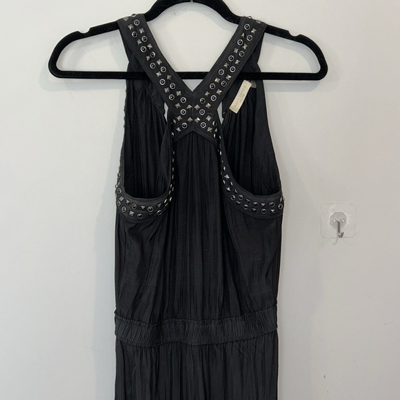 Ramy Brook Autumn Studded Cross Neck Dress Black - Picture 3 of 9